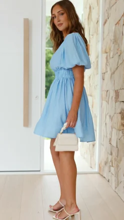 Erin Mini Dress - Blue