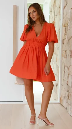 Erin Mini Dress - Melon