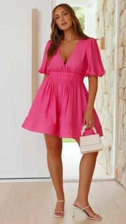 Erin Mini Dress - Pink