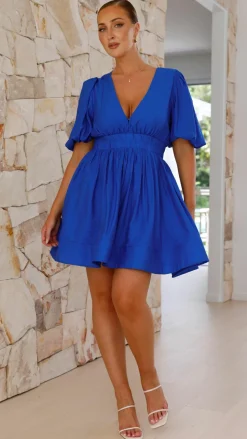 Erin Mini Dress - Royal Blue