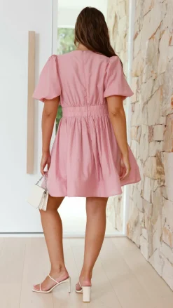 Erin Mini Dress - Soft Pink