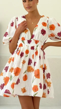 Erin Mini Dress - Springtime Print