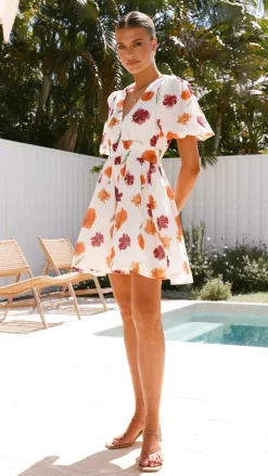 Erin Mini Dress - Springtime Print