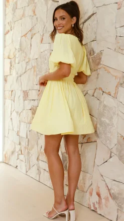 Erin Mini Dress - Yellow