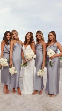 Esther Maxi Dress - Steel Blue