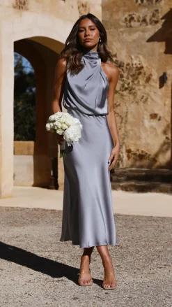 Esther Maxi Dress - Steel Blue