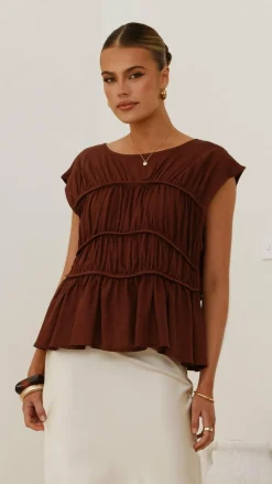Evelyn Top - Chocolate