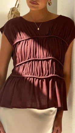 Evelyn Top - Chocolate