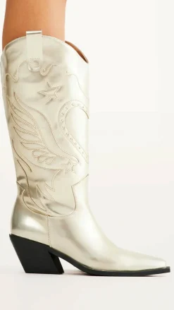 Everlyn Boots - Gold Metallic