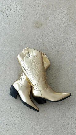 Everlyn Boots - Gold Metallic