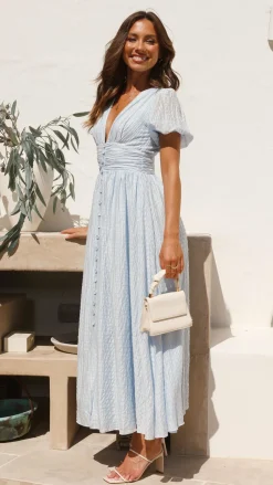 Faiz Maxi Dress - Light Blue