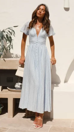 Faiz Maxi Dress - Light Blue