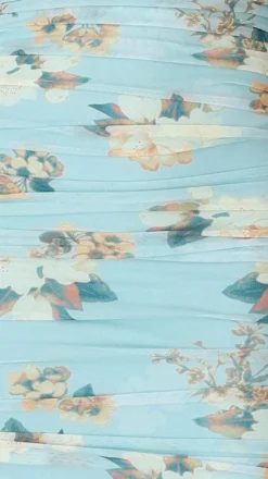 Faizah Midi Dress - Blue / Yellow Floral