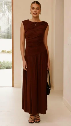 Fallon Maxi Dress - Brown