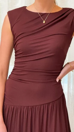 Fallon Maxi Dress - Brown