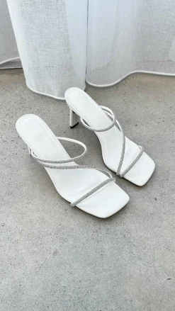 Femi Heel - White Diamante