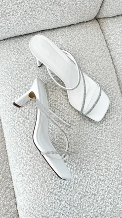 Femi Heel - White Diamante