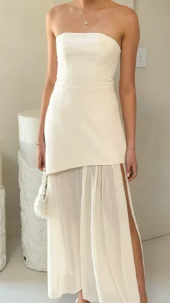 Fenella Asymmetrical Maxi Dress - Butter