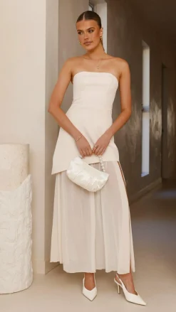 Fenella Asymmetrical Maxi Dress - Butter