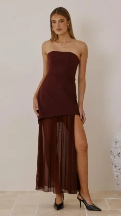 Fenella Asymmetrical Maxi Dress - Plum