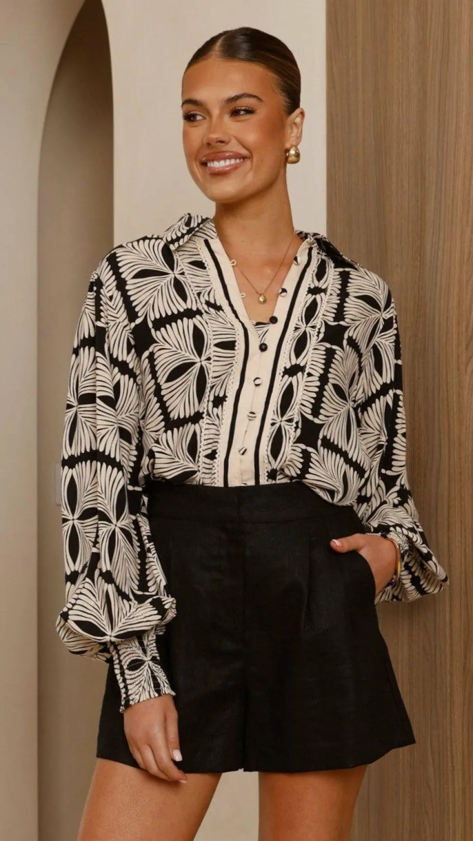 Flora Top - Cortana Print