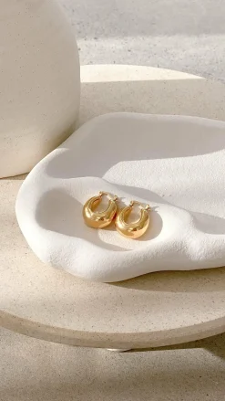 Forte Hoop Earrings - Gold