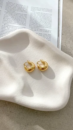 Forte Hoop Earrings - Gold