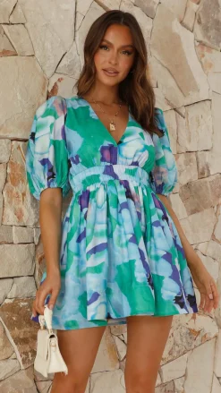 Frankie Mini Dress - Blue Multi