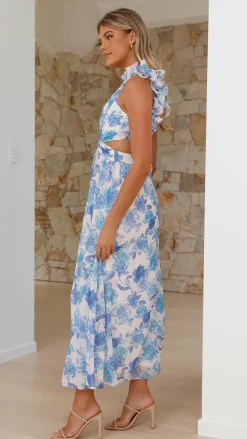 Galilhai Maxi Dress - Blue Floral