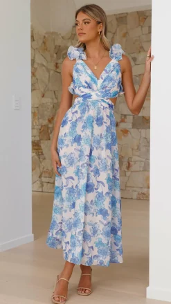 Galilhai Maxi Dress - Blue Floral