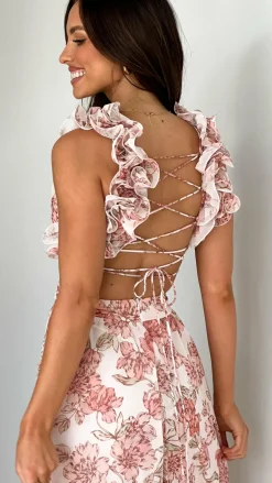 Galilhai Maxi Dress - Peach Floral