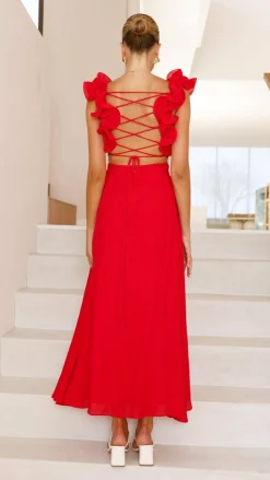 Galilhai Maxi Dress - Red