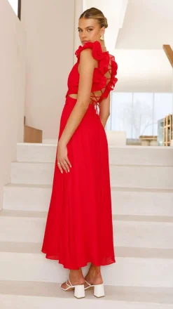 Galilhai Maxi Dress - Red