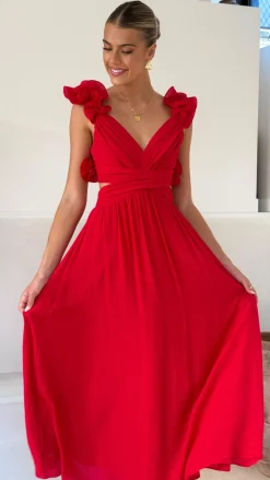 Galilhai Maxi Dress - Red