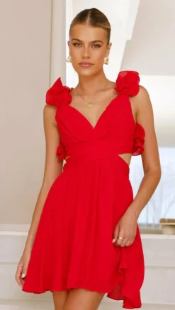 Galilhai Mini Dress - Red