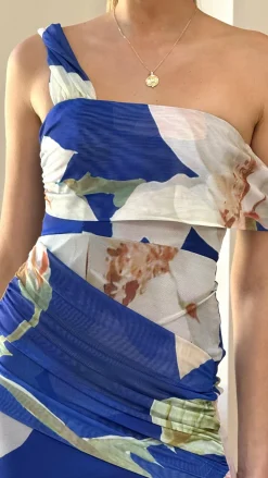 Gardenia Maxi Dress - Blue Floral