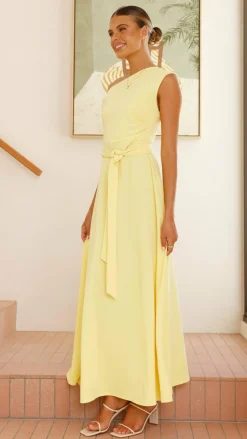 Gemma Maxi Dress - Baby Yellow