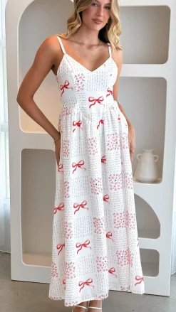 Georgina Maxi Dress - Sweet Bow Pink