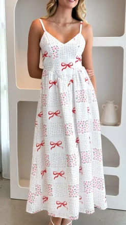 Georgina Maxi Dress - Sweet Bow Pink