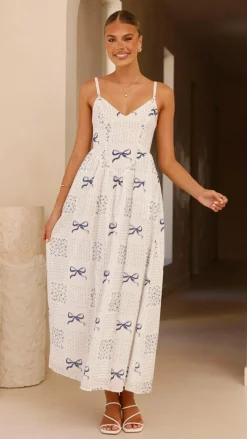 Georgina Maxi Dress - Sweet Bow Blue