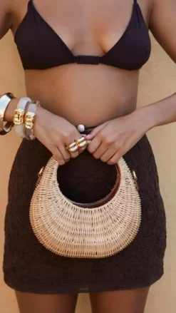 Gianna Handle Bag - Natural Rattan