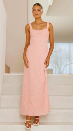 Gianna Maxi Dress - Pink Lace