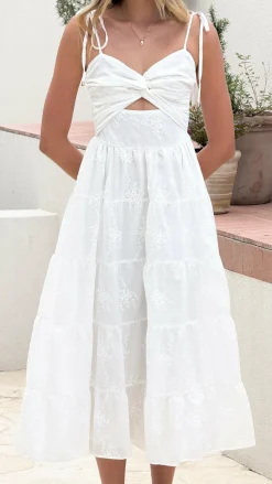 Ginnie Midi Dress - White