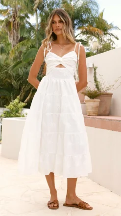 Ginnie Midi Dress - White