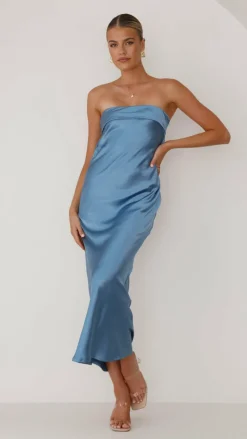 Gisele Maxi Dress - Steel Blue