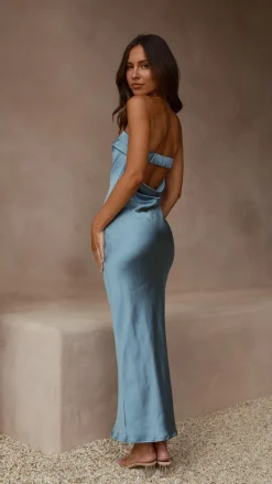 Gisele Maxi Dress - Steel Blue