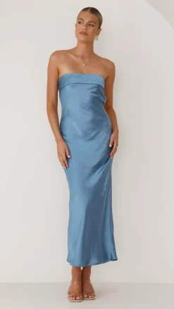 Gisele Maxi Dress - Steel Blue