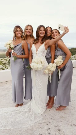 Greta Maxi Dress - Steel Blue