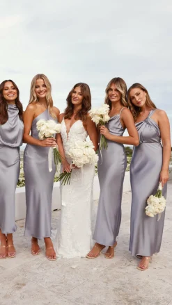 Greta Maxi Dress - Steel Blue