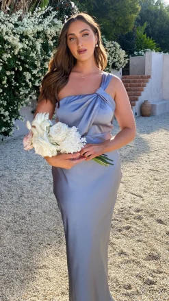 Greta Maxi Dress - Steel Blue